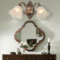 Iron Glass Flower Living 2-Light Wall Lamp