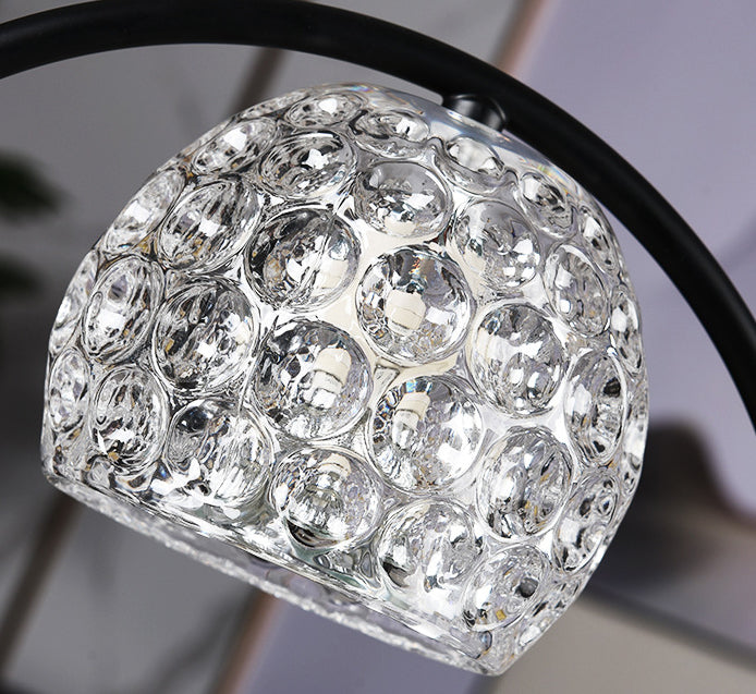 Wooden Glass Melting Wax 2-Light Table Lamp