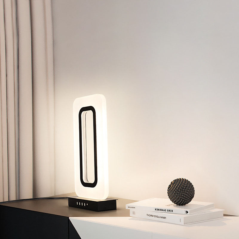 Rectangular Hardware Acrylic Bedroom Table Lamp