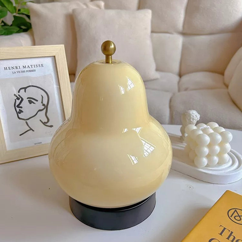 Gourd Glass Lampshade Night Table Lamp