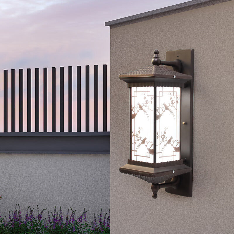 Rectangular Aluminum Glass Garden Outdoor Light