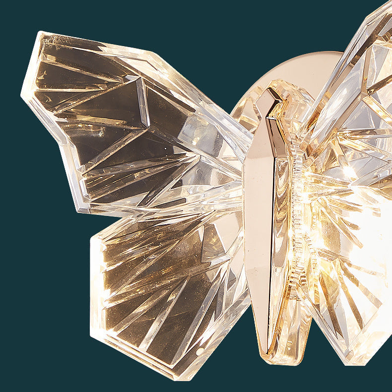 Butterfly Hardware Aluminum Acrylic Wall Lamp