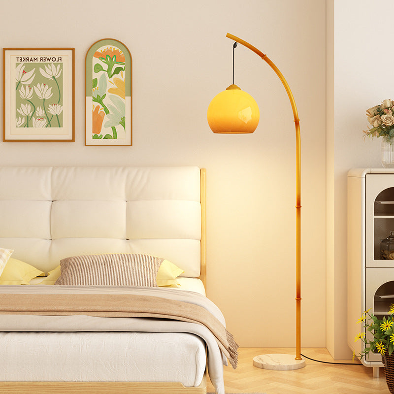 Moonlight Glass Ball Marble Floor Lamp