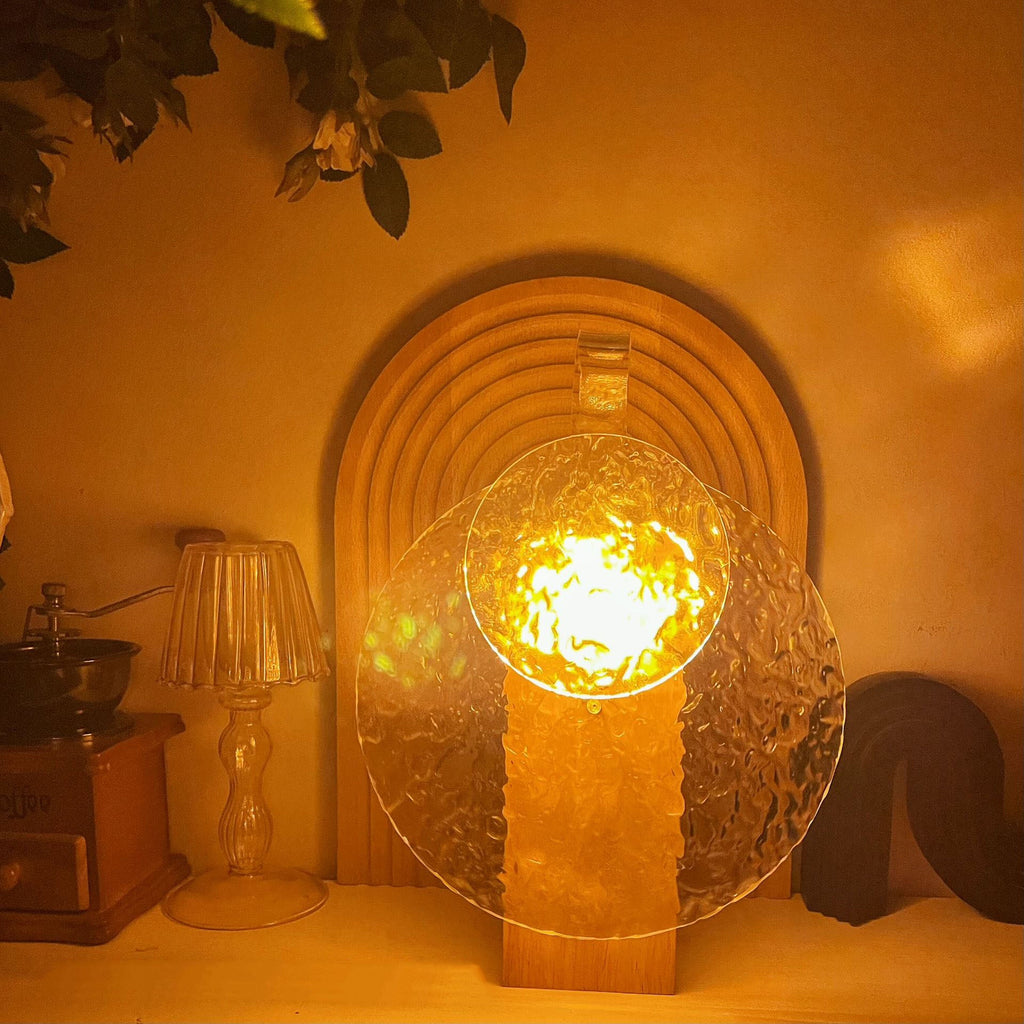 Solid Wood Acrylic Shadow Table Lamp