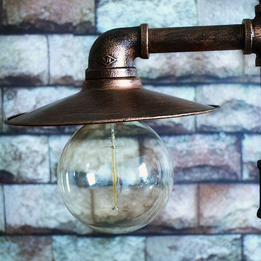 Industrial Steampunk Copper Water 2-Light Floor Lamp