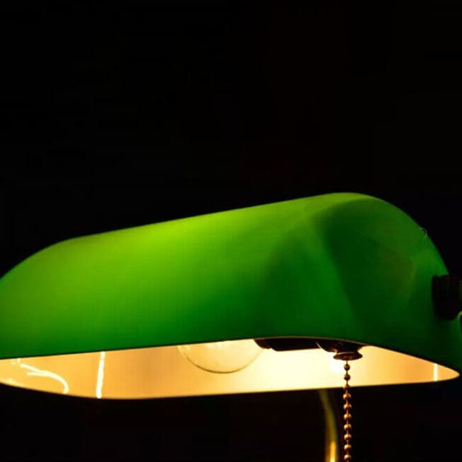 Metal Glass Eye Protection Table Lamp