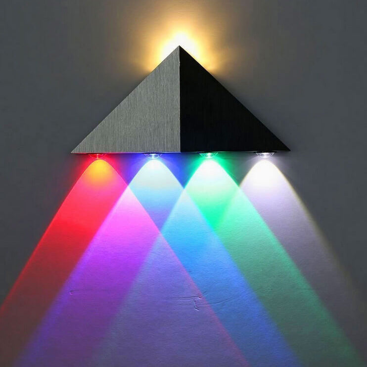 Aluminum Acrylic Stereo Triangle Wall Lamp