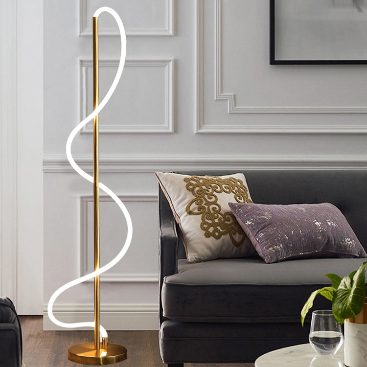 Line Iron Silicone Living Floor Lamp