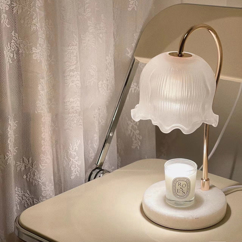 Bell Orchid Glass Marble Table Lamp