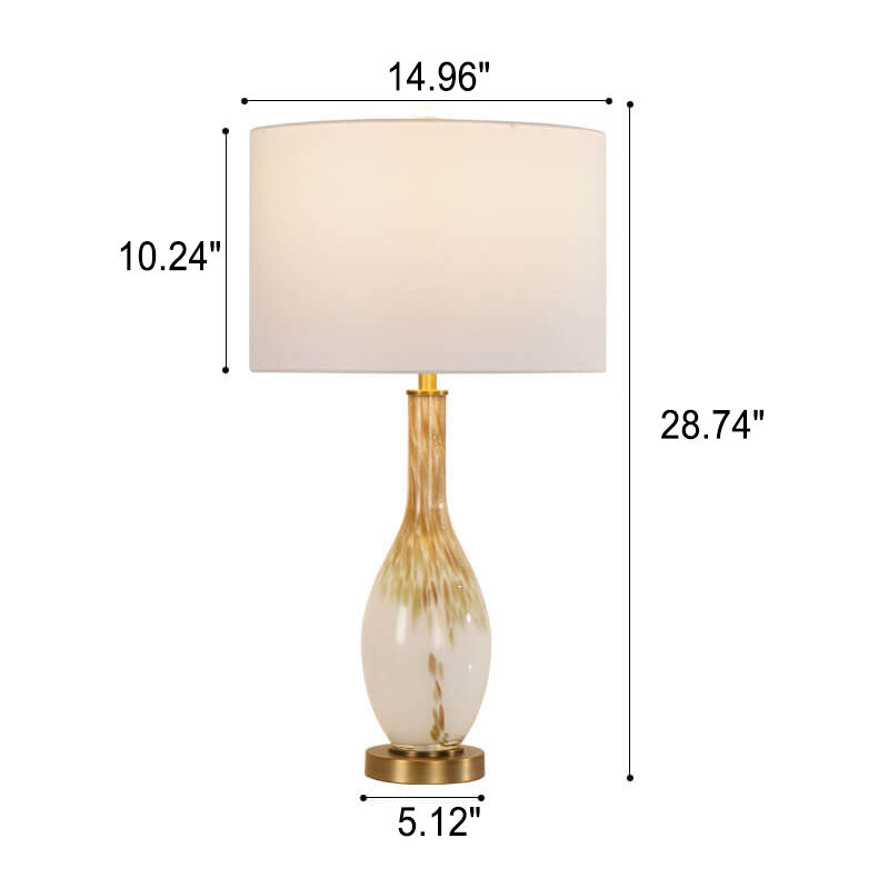 Flowing Gold Glazed Glass Table Lamp