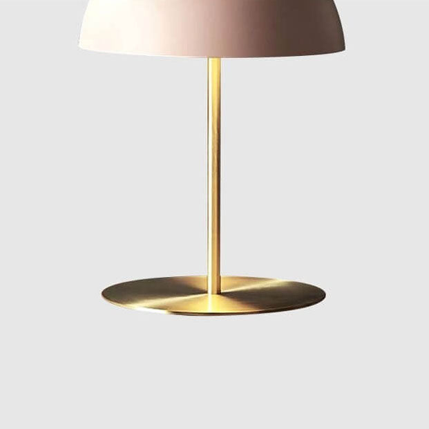 Pink Dome Copper Bedroom Table Lamp