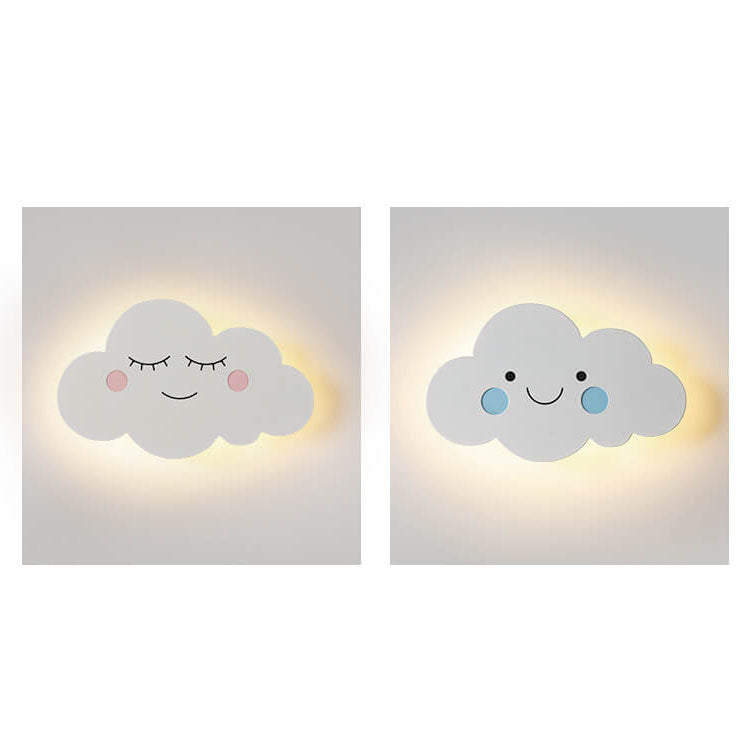 Clouds Iron Emoji Kids Wall Lamp