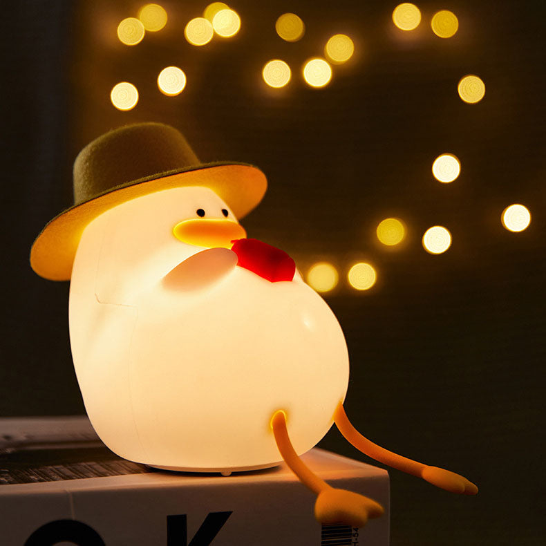 Cartoon Silicone Duck Pat Table Lamp