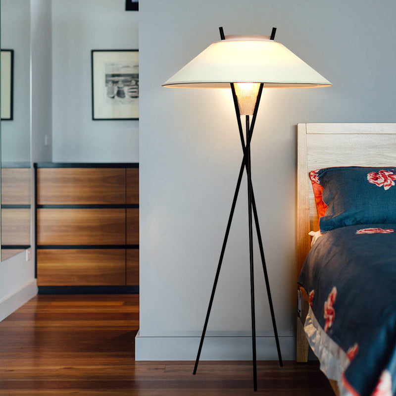 Contemporary Simplicity Semi-tapered Fabric Floor Lamp