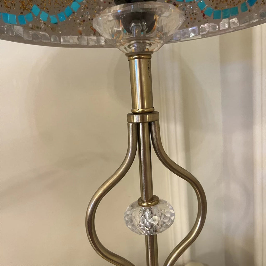 Coastal Half Round Iron 2-Light Table Lamp