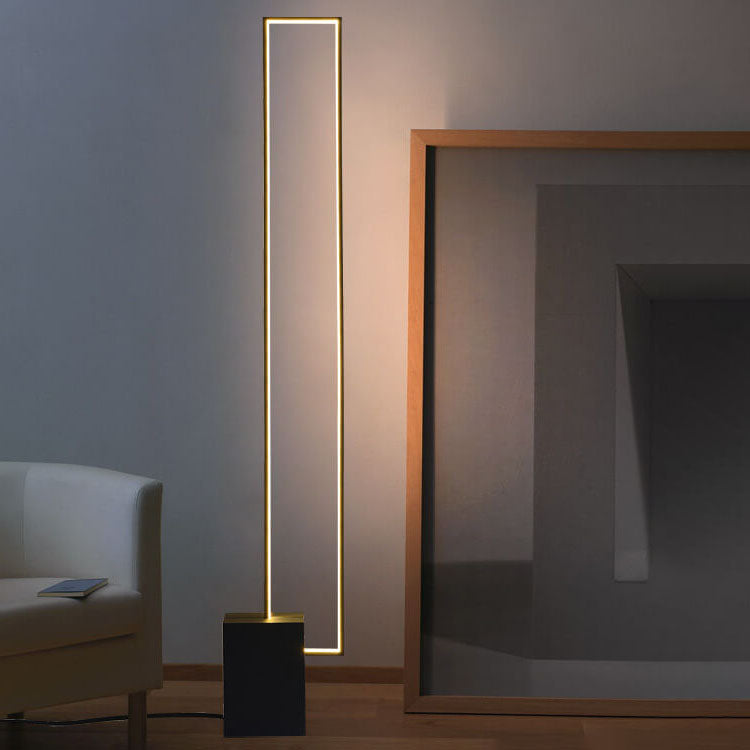 Rectangular Line Iron Living Floor Lamp