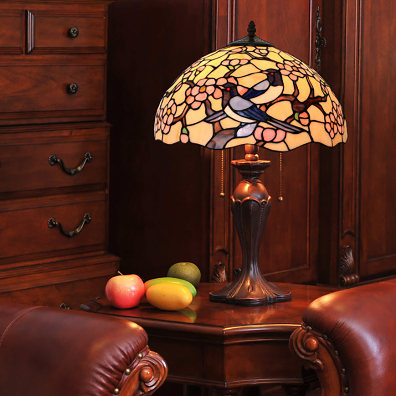 Half Ball Magpie Plum 2-Light Table Lamp