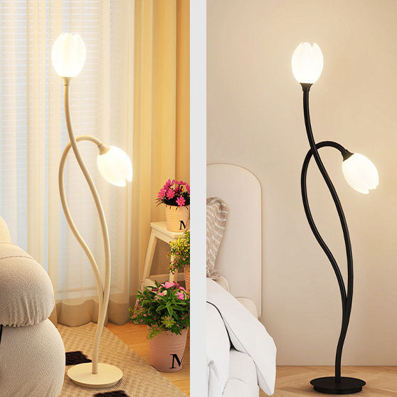 Tulip Iron Rolled Plastic Floor Lamp