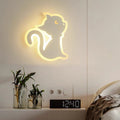 Cat-Shaped Acrylic Iron Bedroom Wall Lamp