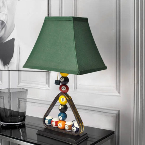Billiard Stacked Linen Fabric Table Lamp