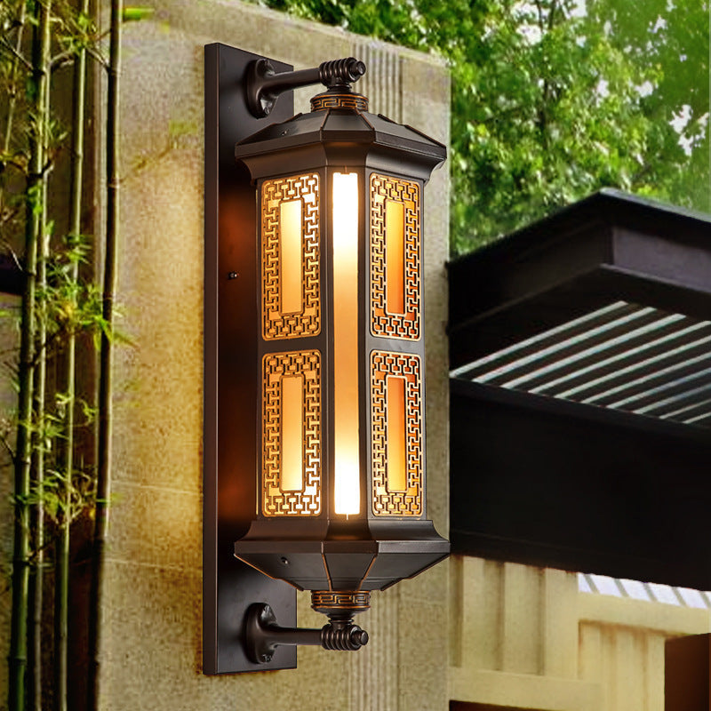 Aluminum Glass Cylinder 1/2 Outdoor Light