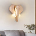 Solid Wood Elephant Shape Wall Lamp