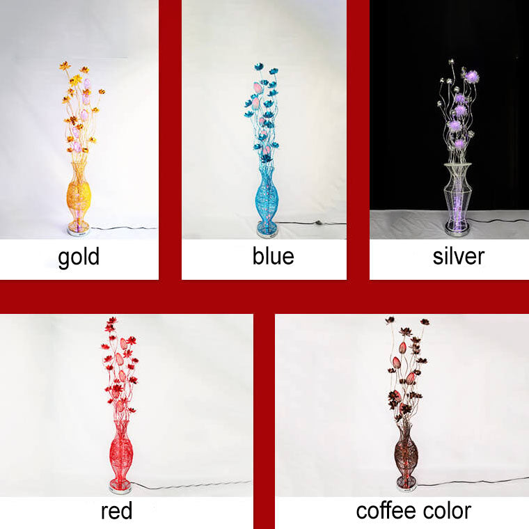 European Style Vase Flower Floor Lamp
