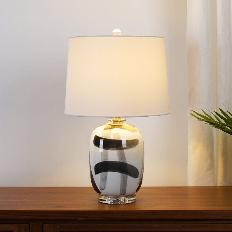 American Dome Fabric Ink Table Lamp