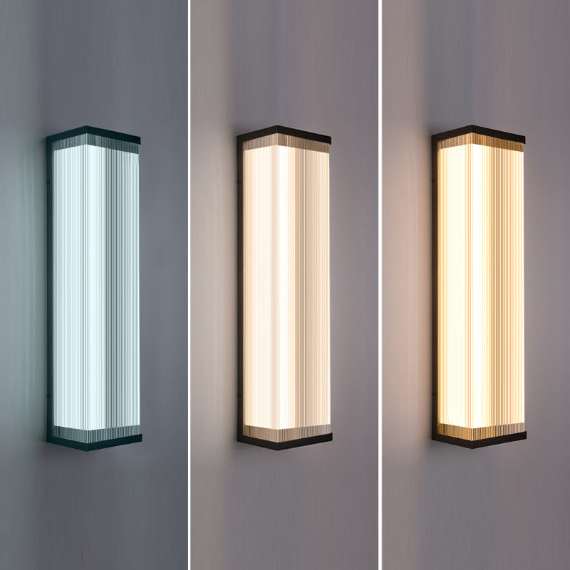 Rectangular Stainless Steel Acrylic Outdoor Light