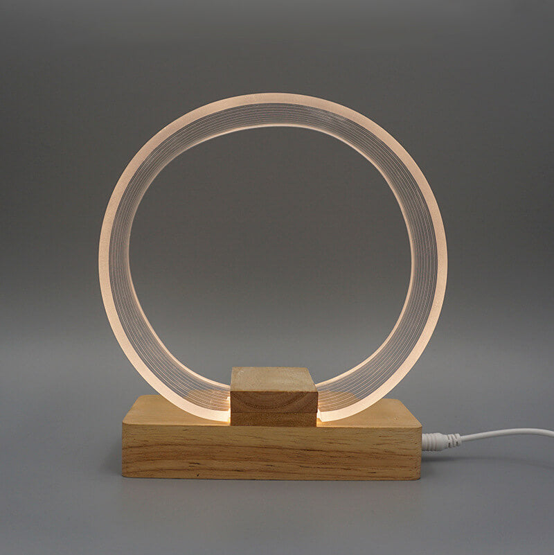 High Translucent Acrylic Circle Table Lamp