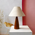 Mushroom Solid Wood PVC Table Lamp