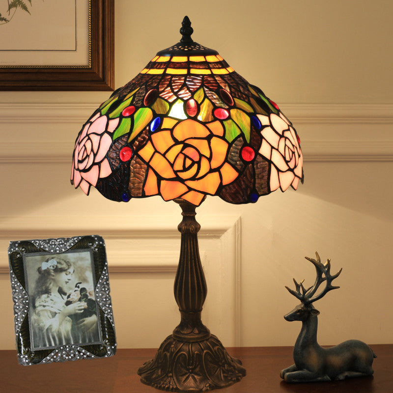 Bloom Floral Stained Glass Table Lamp