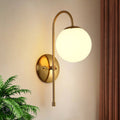 Iron Glass Globe Wall Lamp