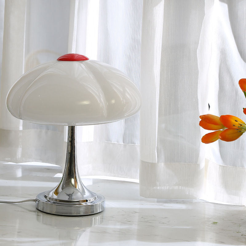 Mushroom Glass Iron Plating 4-Light Table Lamp