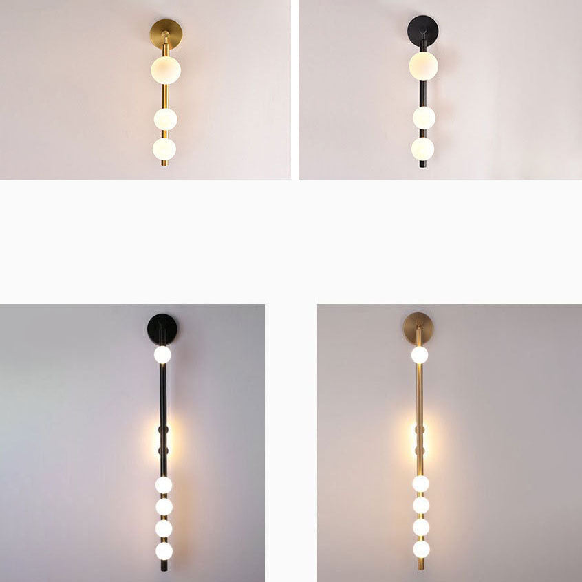 Iron Glass Ball Living 5-Light Wall Lamp