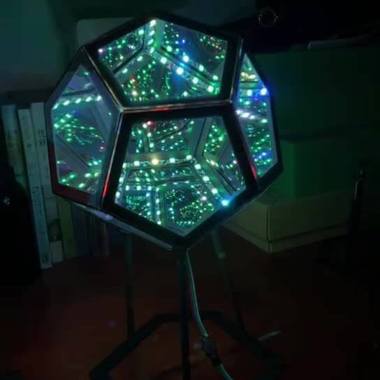 Infinity Dodecahedron Night Table Lamp