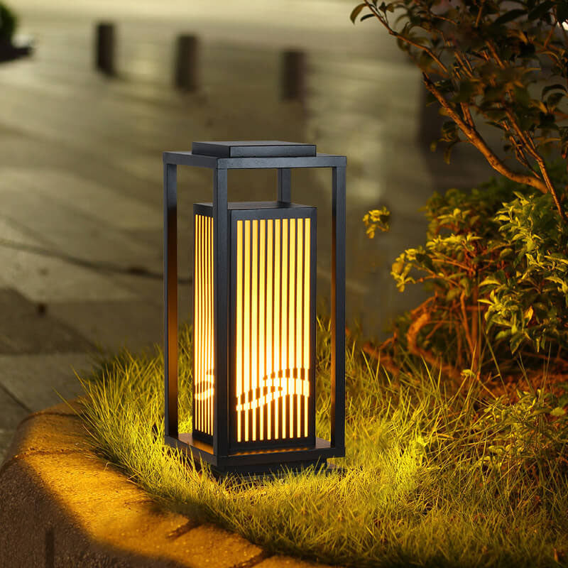 Square Cage Lawn Path Outdoor Light