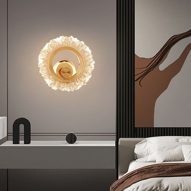 Acrylic Sunflower Shape Iron Wall Lamp