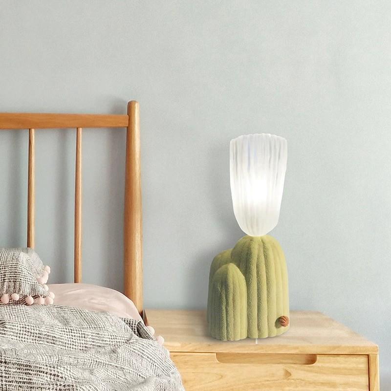 Cactus Resin Glass Living Table Lamp