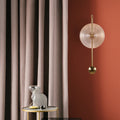 Round Ripple Iron Glass Wall Lamp