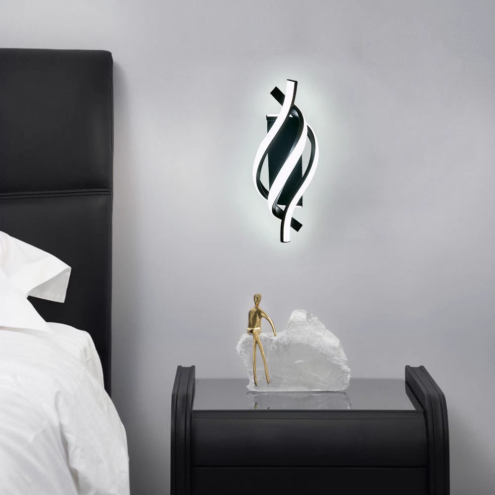Spiral Line Aluminium Acrylic Wall Lamp