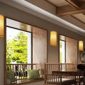Weaving Semicircular Cylinder Bamboo 2-Light Wall Lamp