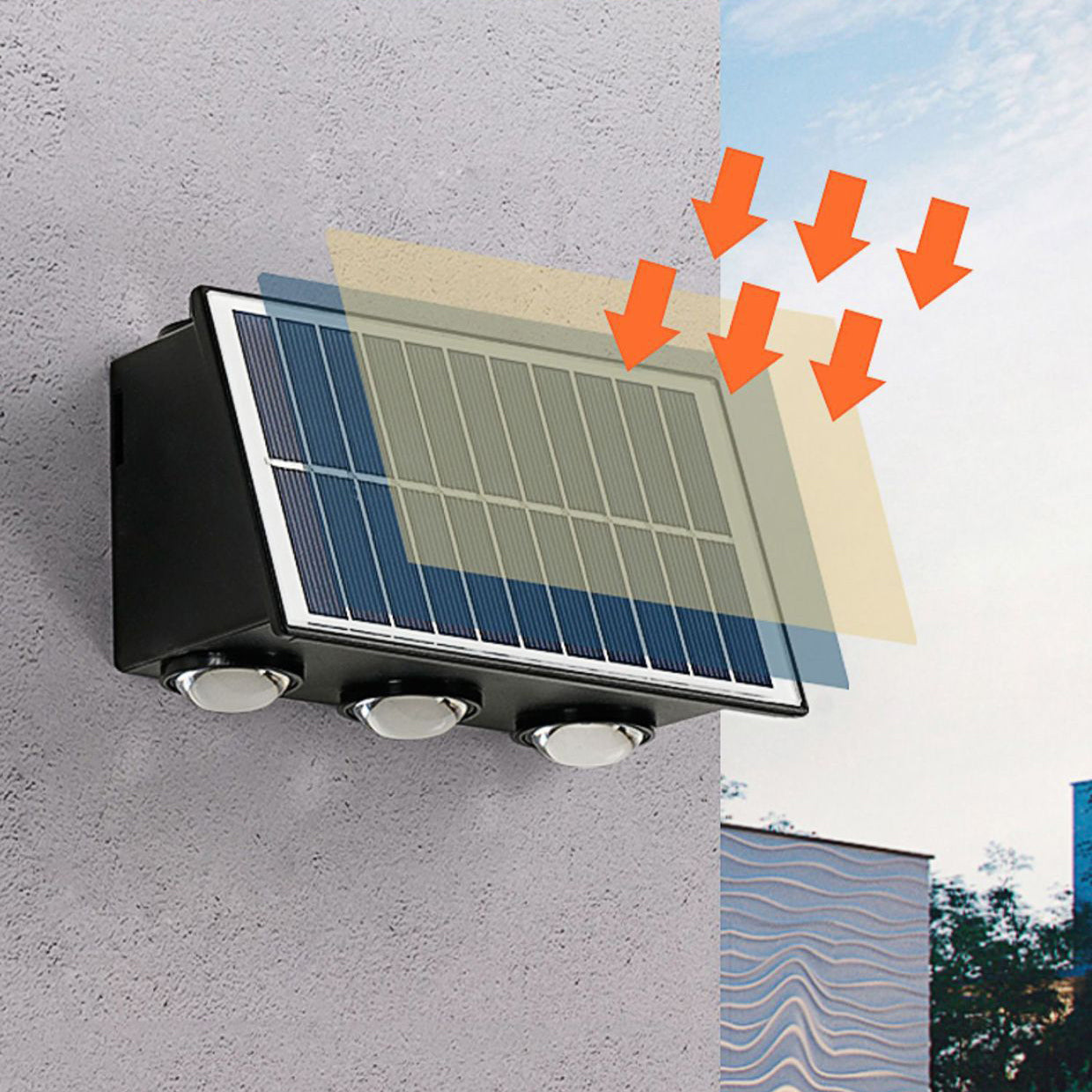 Rectangular Plastic Garden Outdoor Light