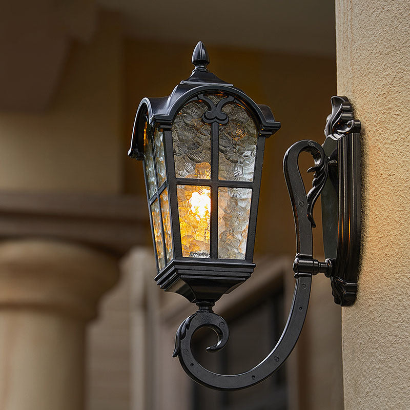 Aluminum Glass Cylinder Ripple Outdoor Light