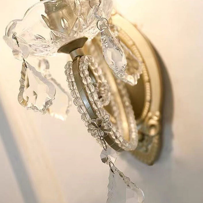 Crystal Candelabra 1/2 Wall Lamp