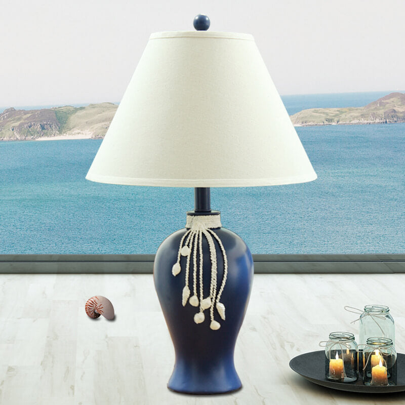 Mediterranean Fabric Resin Table Lamp