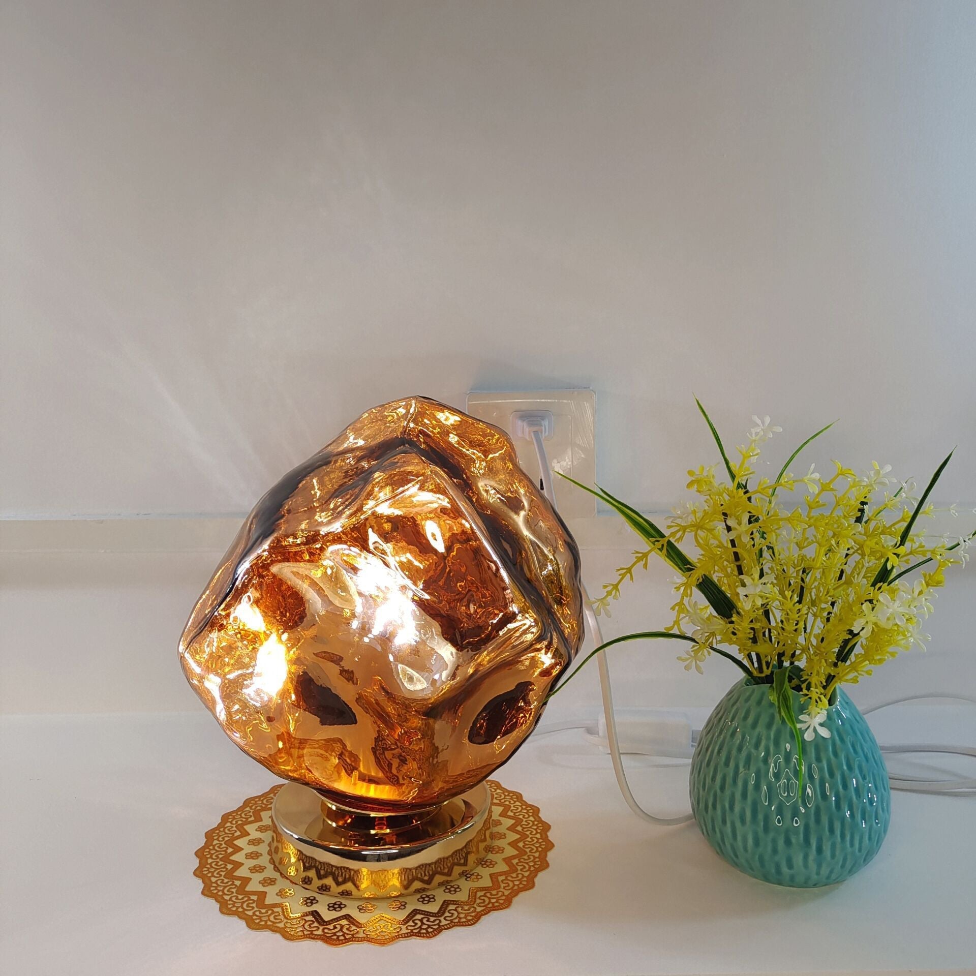 Glass Lava Design Bedroom Table Lamp
