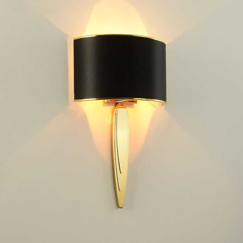Fabric Mirror Stainless Steel Wall Lamp