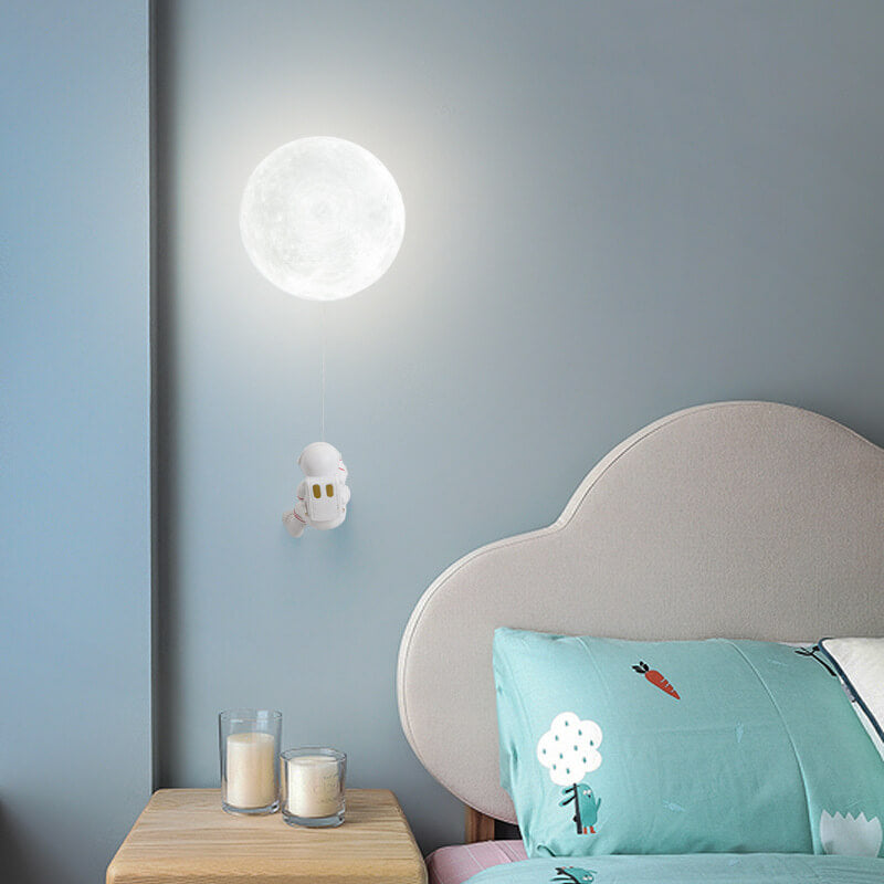 3D Printed Moon Resin Wall Lamp