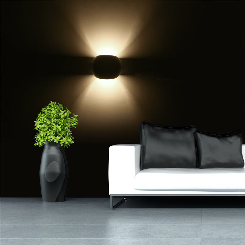 Round Drum Up Down Wall Lamp